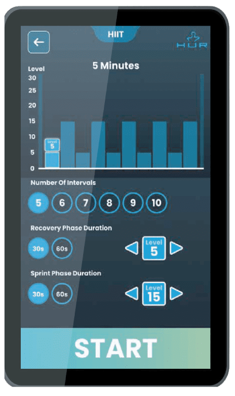 Connected Cardio Tablet Screen