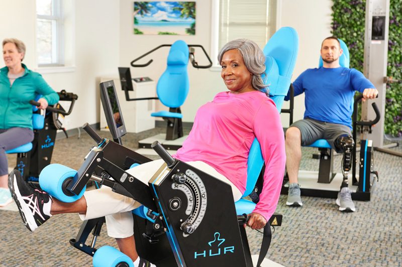 Older adults performing strength training exercises for brain health and healthy aging